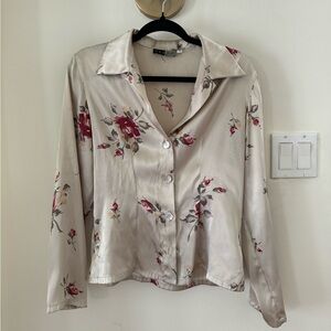 Vintage 90s silk top made in the USA.